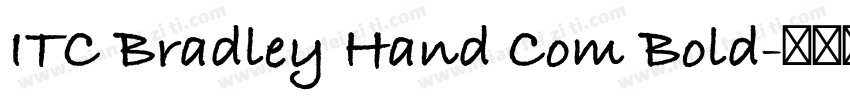 ITC Bradley Hand Com Bold字体转换